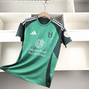 Camisa Al-Ahli Home I 2024/25 Torcedor Masculina oficial, verde com detalhes em branco, tecido leve e confortável, uniforme completo para torcedores do clube saudita