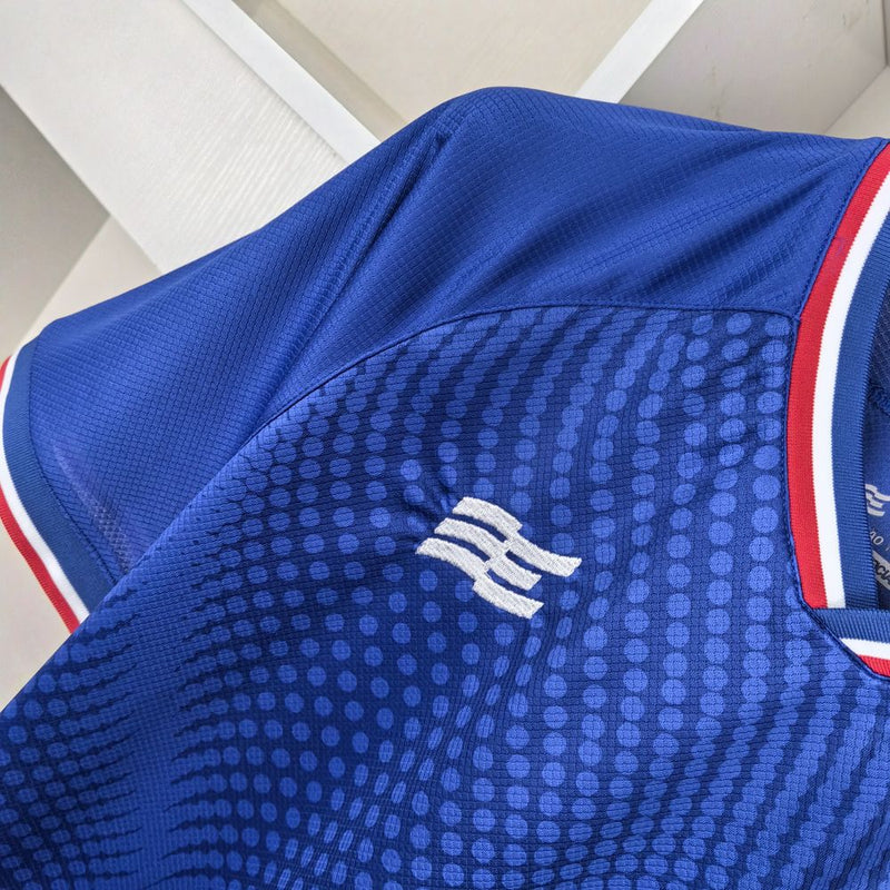 Camisa Bahia Edição Especial 2024/25 Torcedor Masculina azul com detalhes em branco e vermelho