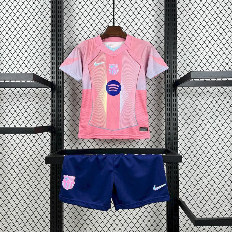 Kit Infantil Barcelona Edição Especial 2025/26 Nike Rosa