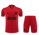 Kit Treino Flamengo 2023/24 Adidas Camisa Vermelha e Short Vermelho