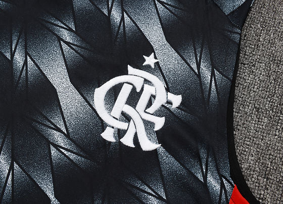 Kit Treino Flamengo Regata Preta e Short Preto 2025/26 Adidas