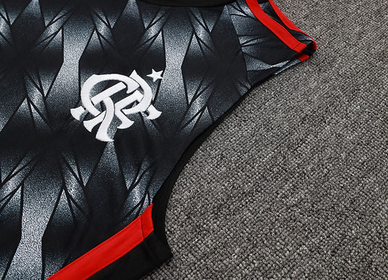 Kit Treino Flamengo Regata Preta e Short Preto 2025/26 Adidas