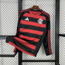 Camisa Flamengo Adidas Home I 2025/26 manga longa masculina torcedor 