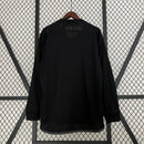 Camisa Flamengo manga longa preta 2023/24 da Adidas com escudo oficial do clube e logo Adidas, modelo torcedor masculino.