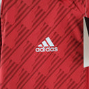Jaqueta corta vento vermelha do Flamengo Adidas 2022 com capuz e zíper completo