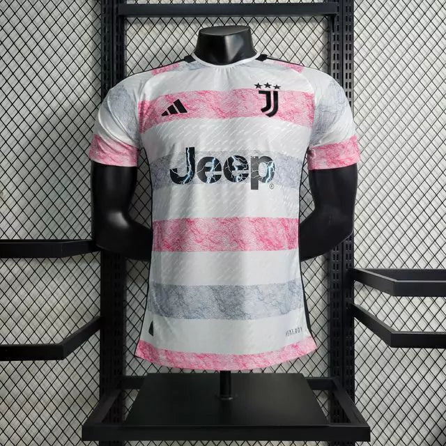 Camisa Juventus Away II 2023/24 Adidas Jogador Masculina - Branco/Rosa