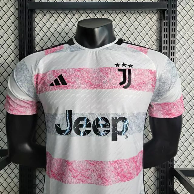 Camisa Juventus Away II 2023/24 Adidas Jogador Masculina - Branco/Rosa