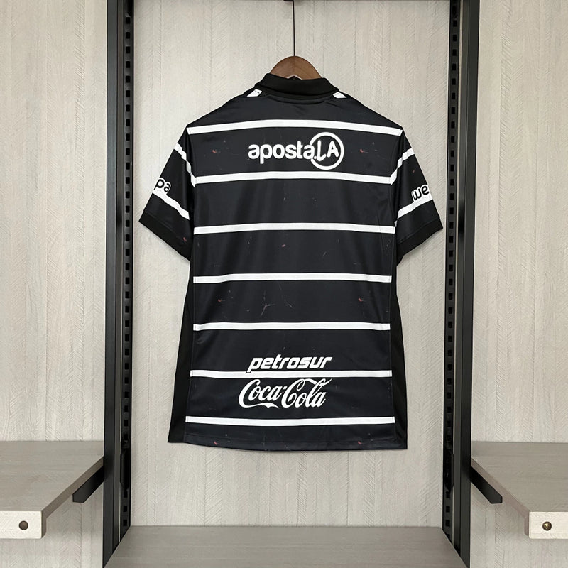 Camisa Olimpia Away II 2025/26 Nike Torcedor Masculina - modelo preto, uniforme de visitante do clube paraguaio, escudo em destaque e design moderno 