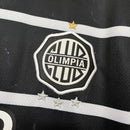 Camisa Olimpia Away II 2025/26 Nike Torcedor Masculina - modelo preto, uniforme de visitante do clube paraguaio, escudo em destaque e design moderno 