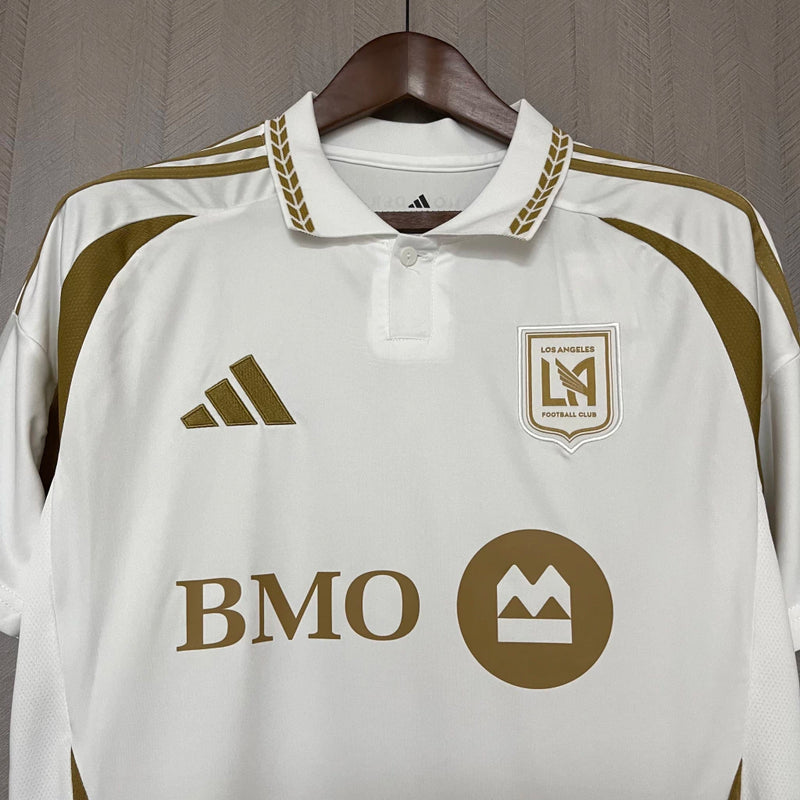 Camisa Los Angeles Away II 2025/26 Adidas Torcedor Masculina - modelo branco, uniforme de visitante do clube norte-americano, escudo em destaque e design moderno assinado pela Adidas.
