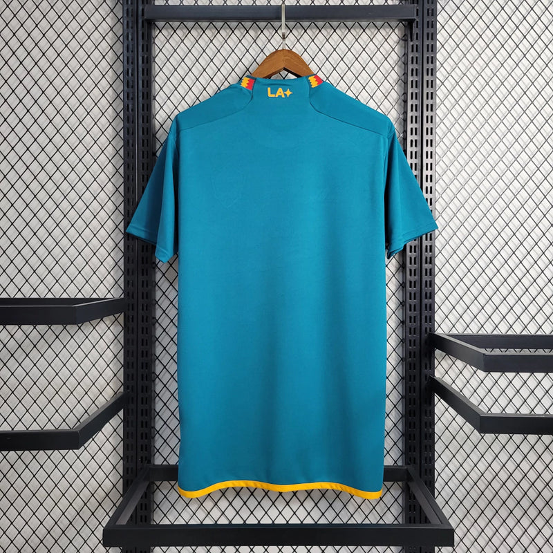 Camisa Los Angeles Galaxy Away II 2023/24 Adidas Torcedor Masculino - modelo verde, uniforme de visitante do clube norte-americano, escudo em destaque e design moderno assinado pela Adidas.