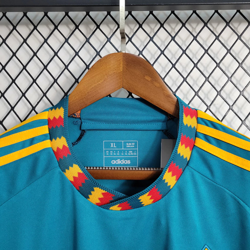 Camisa Los Angeles Galaxy Away II 2023/24 Adidas Torcedor Masculino - modelo verde, uniforme de visitante do clube norte-americano, escudo em destaque e design moderno assinado pela Adidas.