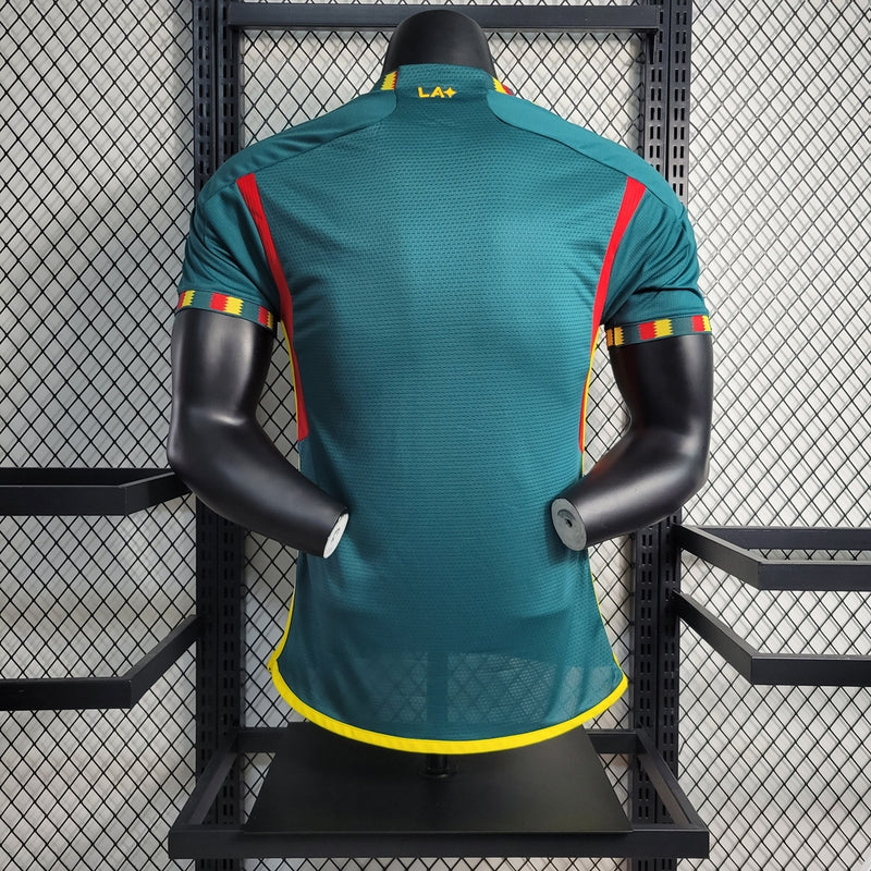 Camisa Los Angeles Galaxy Away II 2023/24 Adidas Jogador Masculina - modelo verde, uniforme de visitante do clube norte-americano em versão jogador, escudo em destaque e design moderno assinado pela Adidas.