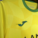 Camisa Norwich City Home I 2024/25 Torcedor Masculina - modelo amarelo com detalhes verdes, uniforme principal da temporada, com escudo em destaque e design vibrante que reflete as cores e tradição do clube.