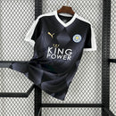 Camisa Retrô Leicester City II Away 2015/16 torcedor Masculina - Preta