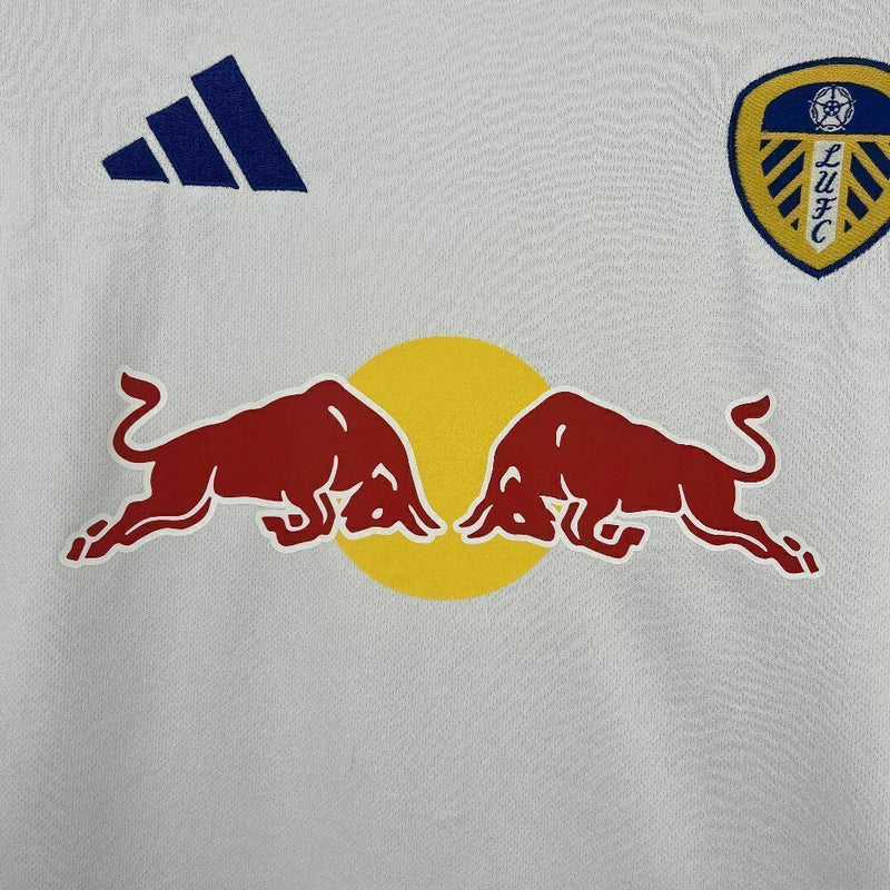Camisa Leeds Home I 2025/26 Adidas Torcedor  Masculina - Branca