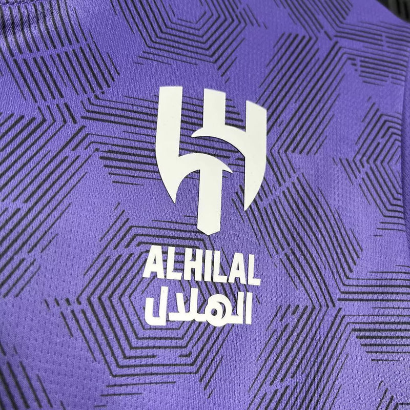 Camisa Al-Hilal Third (3) 2024/25 Puma Torcedor Masculina com design moderno em azul e detalhes contrastantes, escudo do clube estampado e tecido leve com tecnologia DryCELL.
