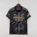 Camisa Arsenal Away II 2022/23 Adidas Torcedor Masculina preta com design esportivo e escudo aplicado.