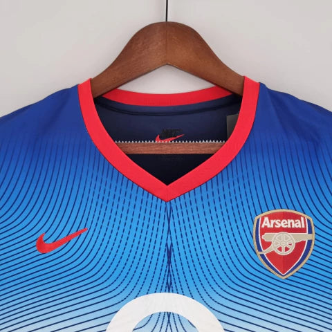 Camisa Arsenal Away II 2002/04 Nike Retrô Masculina azul, uniforme reserva retrô, segunda camisa Arsenal anos 2000, modelo torcedor