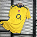 Camisa Arsenal Away II 2005/07 Nike Retrô Masculina amarela, uniforme reserva Arsenal retrô, modelo 2005 2006 2007, camiseta futebol Arsenal amarela