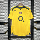 Camisa Arsenal Away II 2005/07 Nike Retrô Masculina amarela, uniforme reserva Arsenal retrô, modelo 2005 2006 2007, camiseta futebol Arsenal amarela