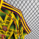 Camisa Arsenal Banana Away II 1992/93 Adidas Retrô Masculina amarela e verde com padrão clássico e design histórico.