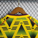 Camisa Arsenal Banana Away II 1992/93 Adidas Retrô Masculina amarela e verde com padrão clássico e design histórico.