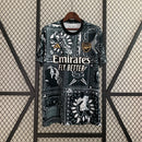 Camisa Arsenal Pré-Jogo 2023/24 Adidas Torcedor Masculina preta e branca, modelo pré-jogo Arsenal, camiseta treino 2023/24