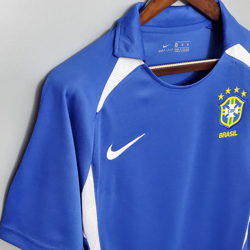 Camisa Retrô Seleção Brasileira 2002 II Nike Masculina-Azul