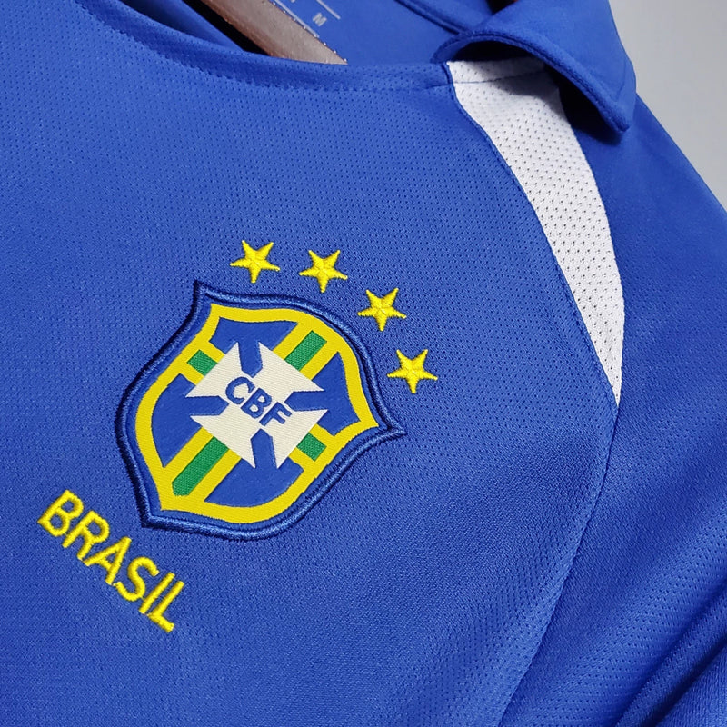 Camisa Retrô Seleção Brasileira 2002 II Nike Masculina-Azul