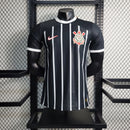 Camisa Corinthians away II 2023 2024 Nike jogador masculina preta com escudo em alto-relevo e tecnologia Dri-FIT ADV