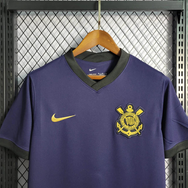 Camisa-Corinthians-third-terceira-2021-2022-Retro-nike-roxa-roxo-masculina-masculino-escudo-dourado-memphis-depay-yuri-alberto-camisa-tres-3-azul-escuro-timao