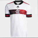 Camisa Flamengo Away II Retrô 2020/21 Adidas Torcedor Masculina branca com detalhes rubro-negros, modelo reserva inspirado na temporada 20/21.