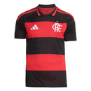 Camisa Flamengo Home I 2026/27 torcedor masculina vermelho e preto com listras rubro-negras e design tradicional