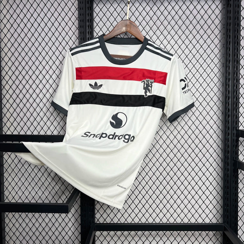Camisa Manchester United Away 24/25 Torcedor masculino - branco