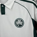 Camisa Panathinaikos Away II 2025/26 Adidas Torcedor Masculina branca com detalhes verdes, escudo do Panathinaikos e logo Adidas.