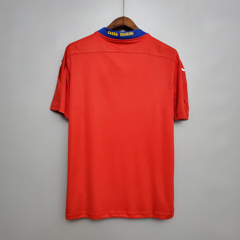 Camisa paraguai home 2020/21 Puma Torcedor masculina nas cores branco e vermelho 