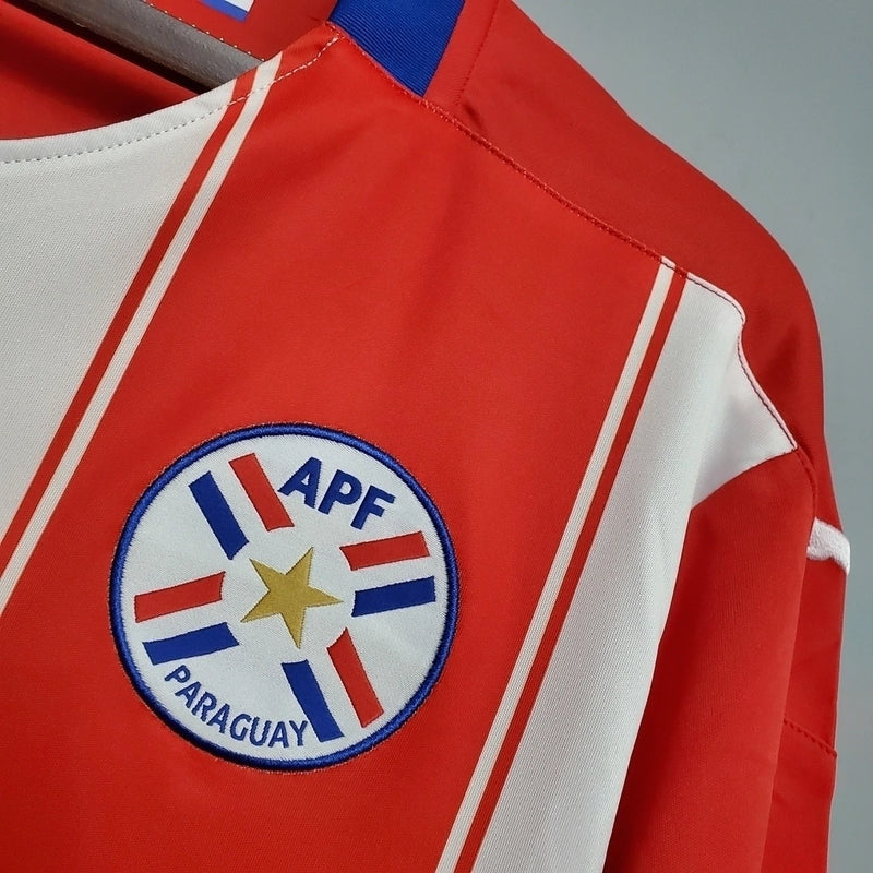 Camisa paraguai home 2020/21 Puma Torcedor masculina nas cores branco e vermelho 