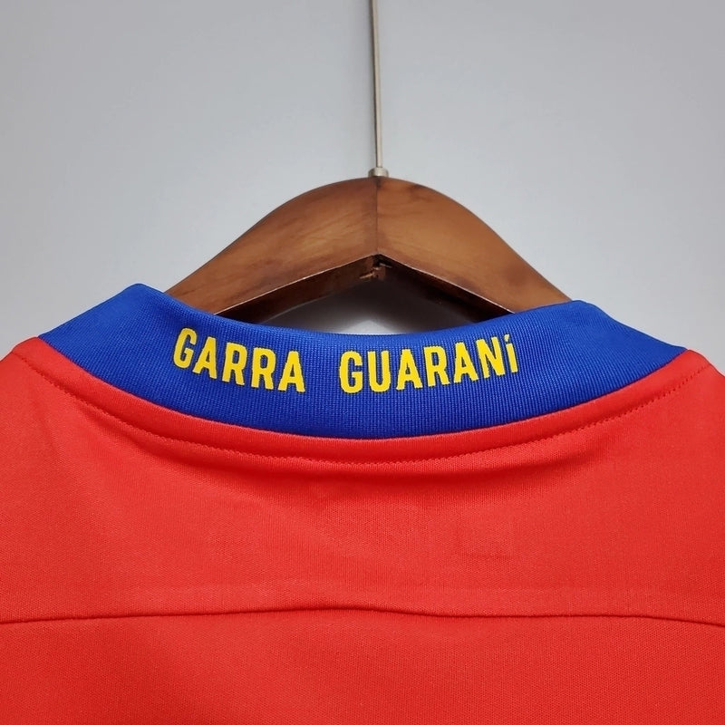 Camisa paraguai home 2020/21 Puma Torcedor masculina nas cores branco e vermelho 