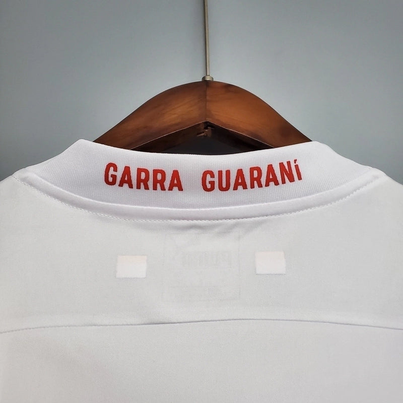 Compre a Camisa paraguai away 2020/21 Puma Torcedor masculina branca com detalhes vermelho e azul