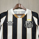 Camisa Santos Away II 2024/25 Torcedor Masculina branca com detalhes em preto