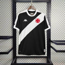 Camisa Vasco Home 2024/25 Torcedor Masculina Edição Dinamite Adidas preta e branca com faixa transversal e escudo bordado