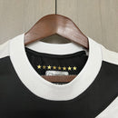 Camisa Vasco Home 2024/25 Torcedora Feminina Adidas preta e branca com faixa transversal e escudo bordado