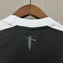 Camisa Vasco Home 2024/25 Torcedora Feminina Adidas preta e branca com faixa transversal e escudo bordado