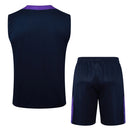 Kit Corinthians 2025/26 com regata e short de treino na cor azul marinho, modelo alternativo