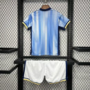 Kit Infantil Tottenham Away (2) 2024/25 Nike preto e roxo – conjunto oficial com camisa e short, tecido leve e respirável para crianças de 3 a 13 anos."
