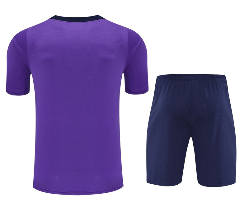 Kit treino Corinthians 2025/26 Nike masculino Roxo com camisa e short