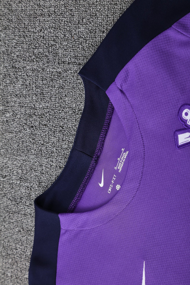 Kit treino Corinthians 2025/26 Nike masculino Roxo com camisa e short