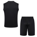 Kit treino Corinthians Nike 2023/24 com regata preta e short preto, modelo usado pelos jogadores do timão nos treinoss