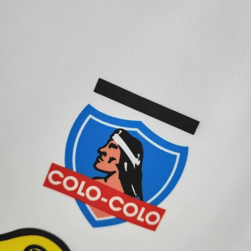 Camisa Colo-Colo Home I 1995/96 Nike Retrô Masculina Manga Longa Branca - uniforme clássico retrô de futebol chileno